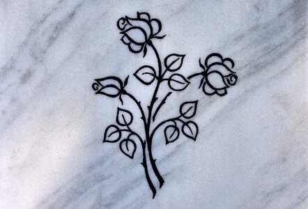 Tombstone roses cemetery