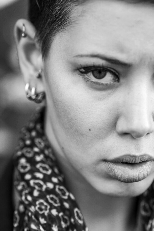 Young model beautiful the young woman