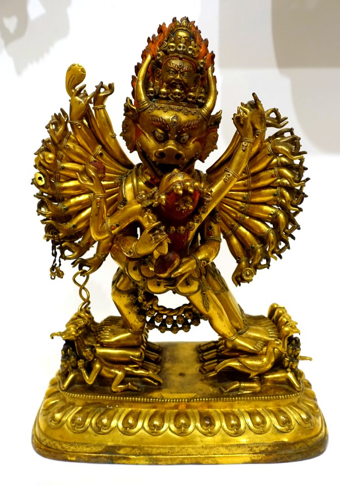 Vajrabhairava, Tibet, 1700s AD, gilt bronze - Dallas Museum of Art - DSC05007