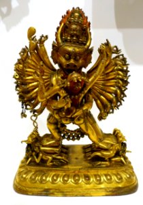 Vajrabhairava, Tibet, 1700s AD, gilt bronze - Dallas Museum of Art - DSC05007
