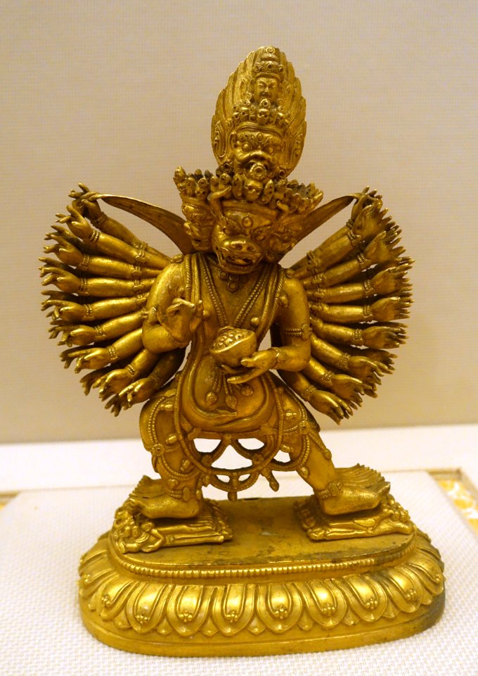 Vajrabhairava, Tibet, 1644-1911 AD, gilt copper - Sichuan Provincial Museum - Chengdu, China - DSC04362