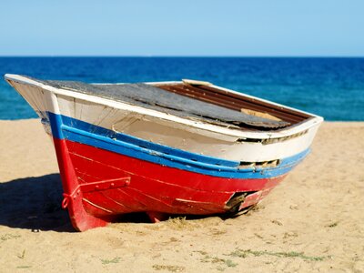 Beach blue water photo