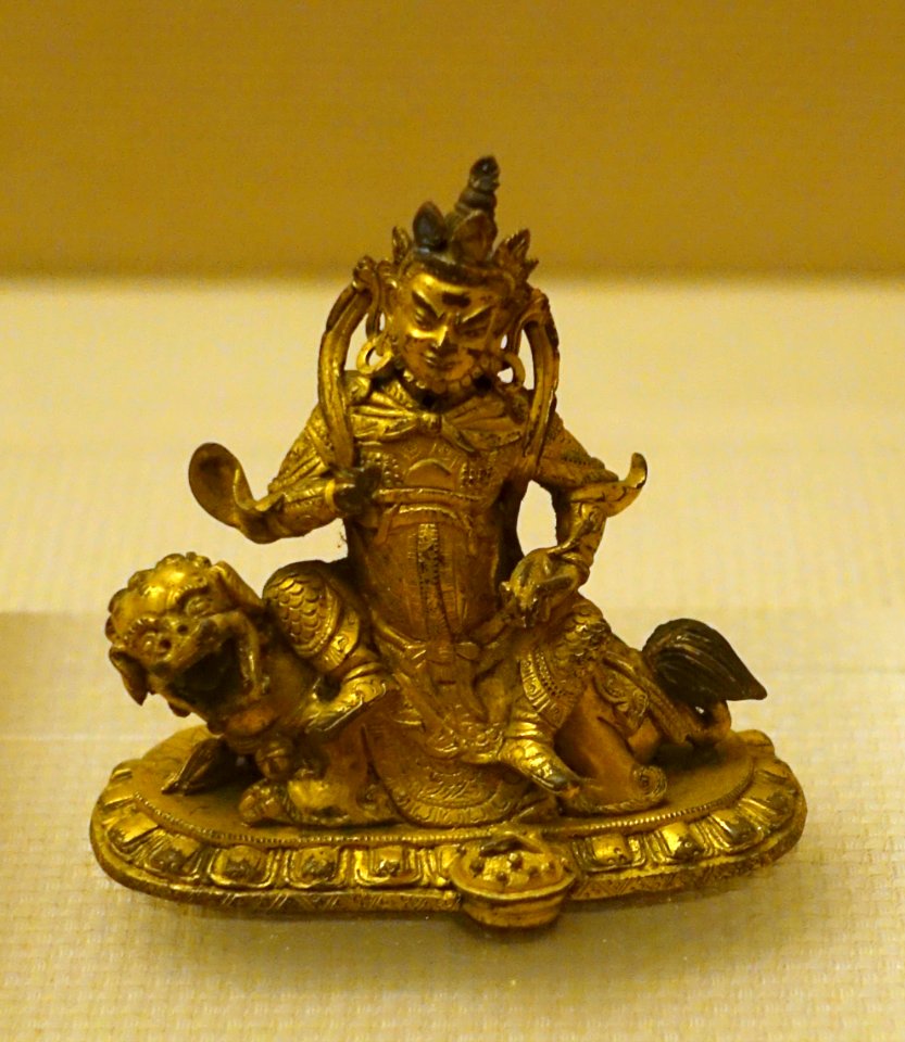 Vaisravana, Tibet, 1644-1911 AD, gilt copper - Sichuan Provincial Museum - Chengdu, China - DSC04410