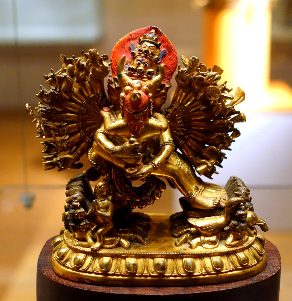 Vajrabhairava, Tibet or Nepal, gilded brass - Ethnological Museum, Berlin - DSC01864