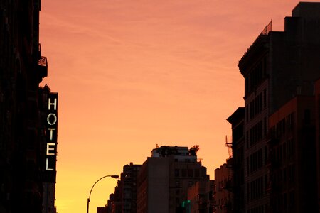 Manhattan dusk soho photo