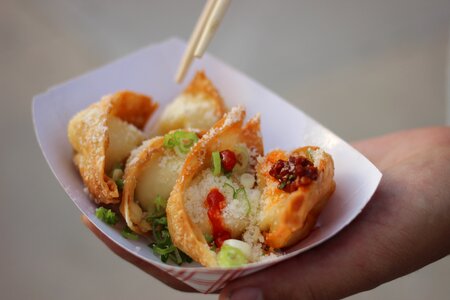 Dumplings street food delicious photo