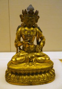 Vajrasattva, Tibet, 1368-1644 AD, gilt copper - Sichuan Provincial Museum - Chengdu, China - DSC04396