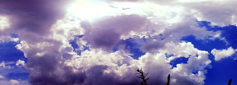 Sky clouds sun