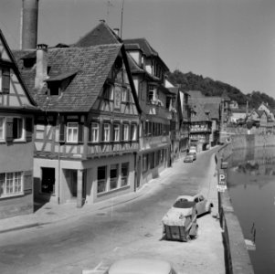 Vakwerkhuizen aan de oever van de Kocher in Schwäbisch Hall, Bestanddeelnr 254-4508