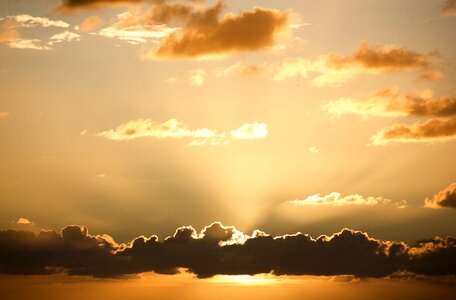 Sun clouds evening