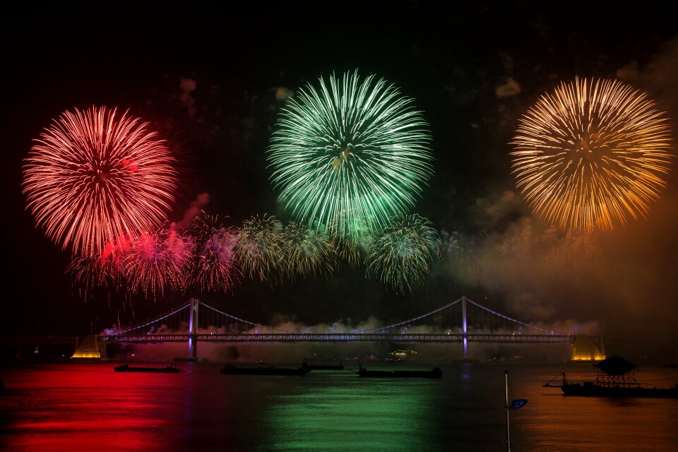 The night sky sea bridge