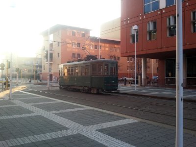 Vecchio tram, piazza della Scienza, Milano