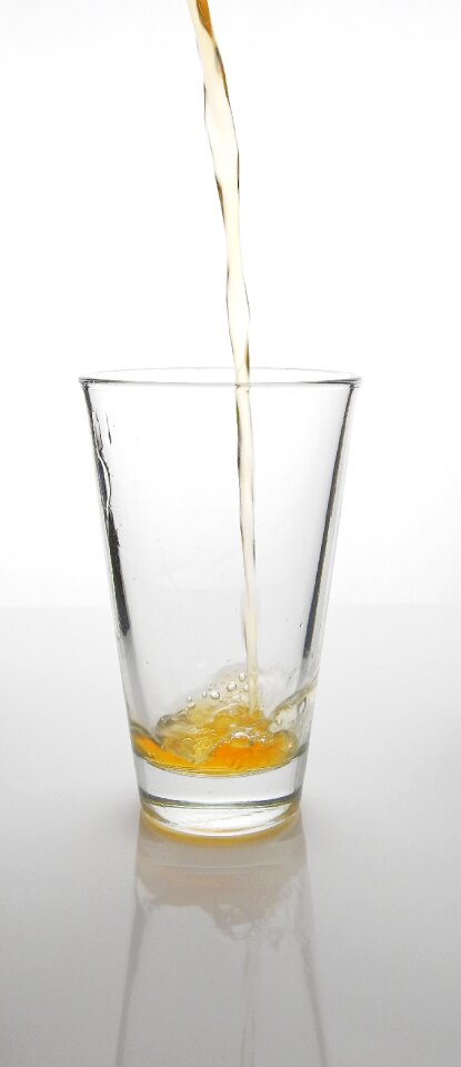 Glass vitamins fruit juice