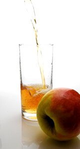 Glass vitamins fruit juice