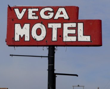 Vega Motel (Vega, Texas) sign from S 1