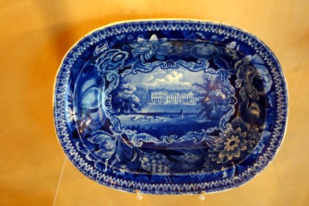Vegetable dish, R. Hall, Tunstall, Staffordshire, England, 1820-1840 - Joseph Allen Skinner Museum - DSC07867
