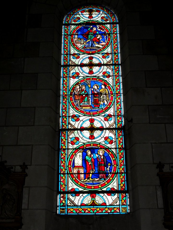 Veigné (Indre-et-Loire) église, vitrail 09