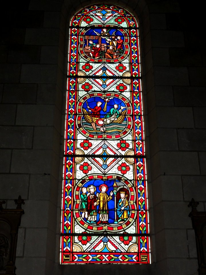 Veigné (Indre-et-Loire) église, vitrail 08