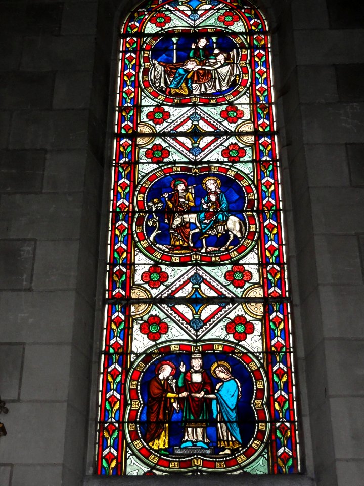 Veigné (Indre-et-Loire) église, vitrail 03