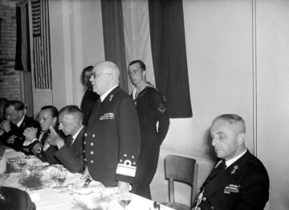 Veertig-jarig jubileum Onderzeedienst.. Diner officieren reunisten. Toespraak va, Bestanddeelnr 902-2286