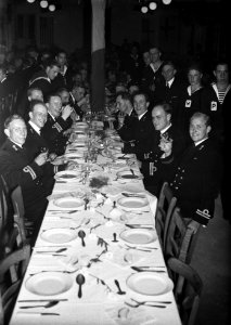 Veertig-jarig jubileum Onderzeedienst.. Diner officieren reunisten Overzicht, Bestanddeelnr 934-5101