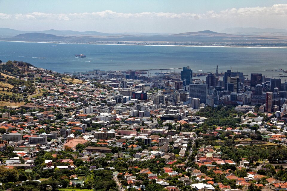 Table mountain football stadium skyscrapers