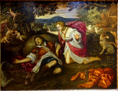 Venus Lamenting the Death of Adonis, by Domenico Tintoretto, c. 1590, oil on canvas - University of Arizona Museum of Art - University of Arizona - Tucson, AZ - DSC08227
