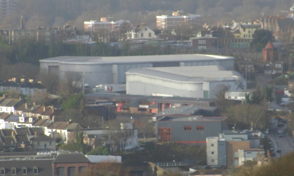 Veolia Refuse Disposal Facility, Hollingdean Lane, Hollingdean (December 2013, seen from Tenantry Down Road)