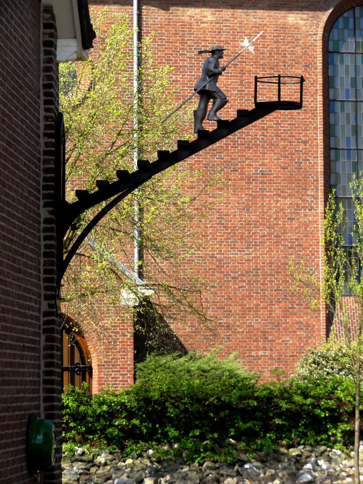 Venray Geijsteren, sculptuur De Gildebroeder, door kunstmanifestatie Geysteren, ca 1996