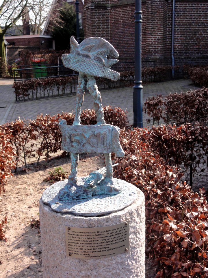 Venray Castenray, sculptuur carnavalsmonument, door Henk Smit, 2011