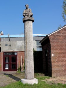 Venray Oirlo, gehucht Molenhoek sculptuur De Paalzitter