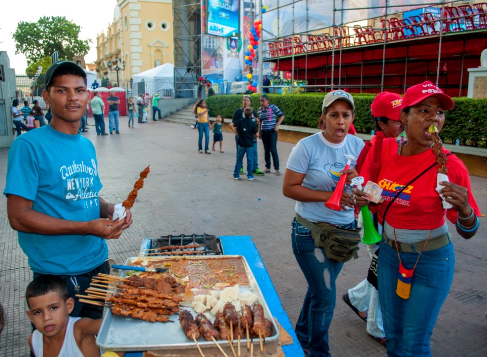 Vendedor ambulante de parrilla