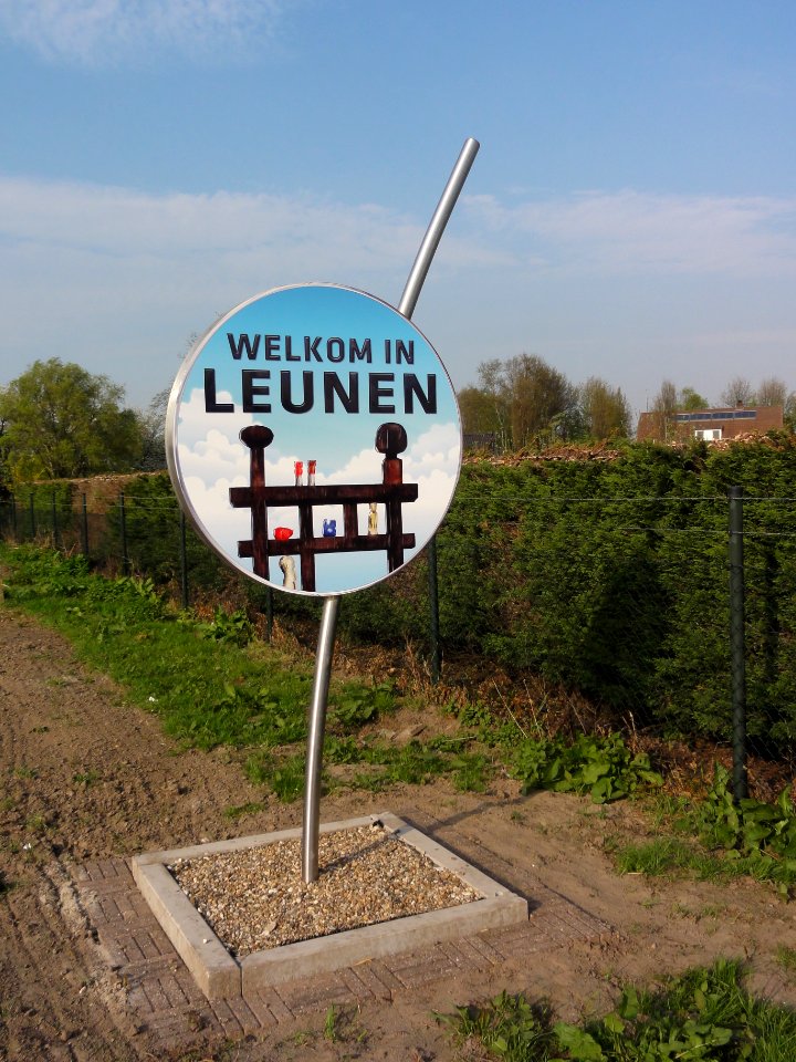 Venray Leunen, sculptuur Welkom in Leunen