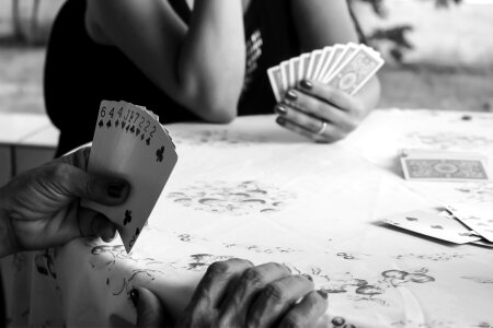 Gambling playing poker