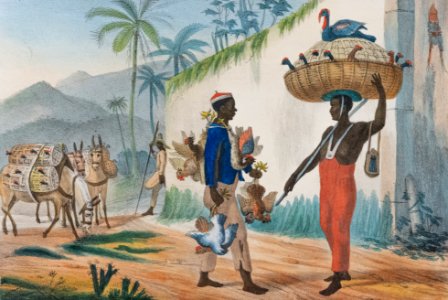 Vendedores Pájaro Negro by Jean Baptiste Debret (1768-1848, France)