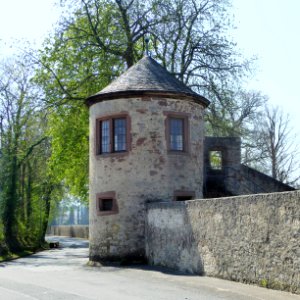 Veitshöchheim, Echterstraße, Mauerturm Hofgarten, 1