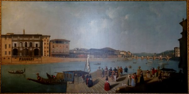 Venetian scene, artist unknown - South Sketch Gallery, Chatsworth House - Derbyshire, England - DSC03263