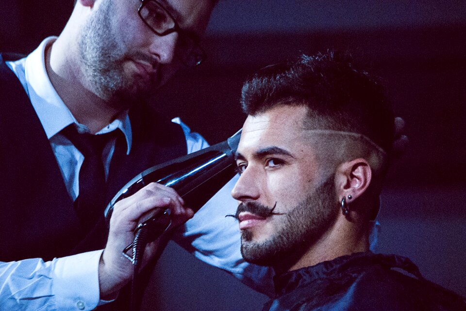 Hairdresser cut hair