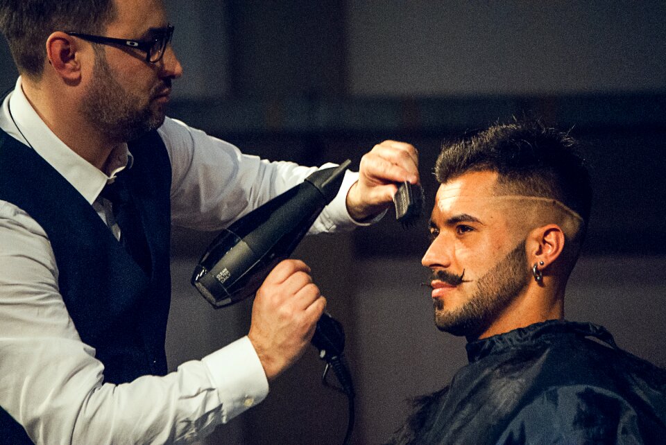 Hairdresser cut hair