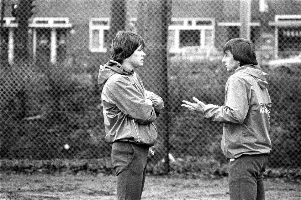 Vanochtend trainde Ajax met 2 nieuwe krachten, Wim Jansen als speler en Johan Cr, Bestanddeelnr 931-1774
