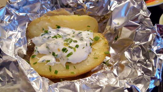 Foil potatoes grill potatoes barbecue