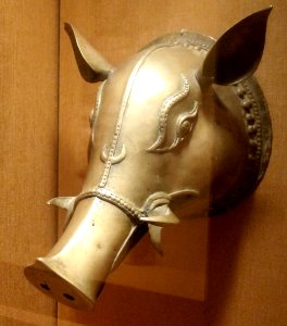 Varahi mask, India, Kerala, 18th-19th century, brass, HAA