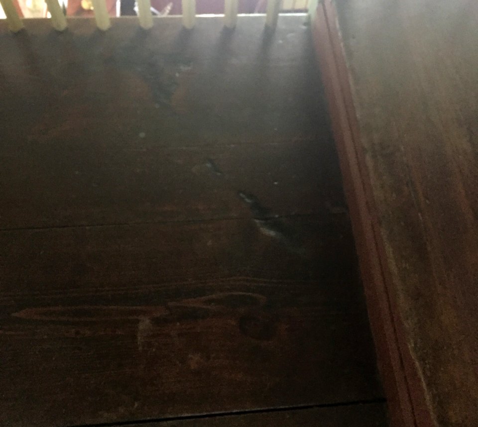 Vann House burn marks, Sept 2017