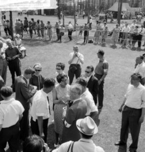 Vara-landdag in Berg en Bos . Josepine Baker tussen publiek, Bestanddeelnr 912-6459