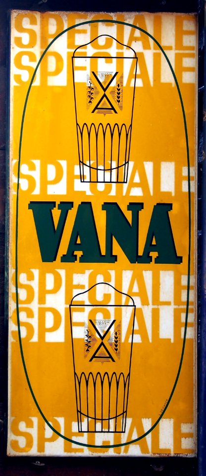 Vana Speciale enamel advertising sign