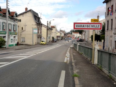 Varangéville (M-et-M) city limit sign