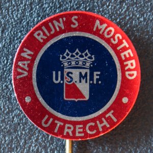 Van Rijn mosterd, Utrecht, reclamespeldje