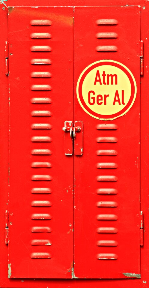 Red cabinet american locker