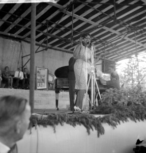 Vara-landdag in Berg en Bos . Optreden van Josephine Baker, Bestanddeelnr 912-6457