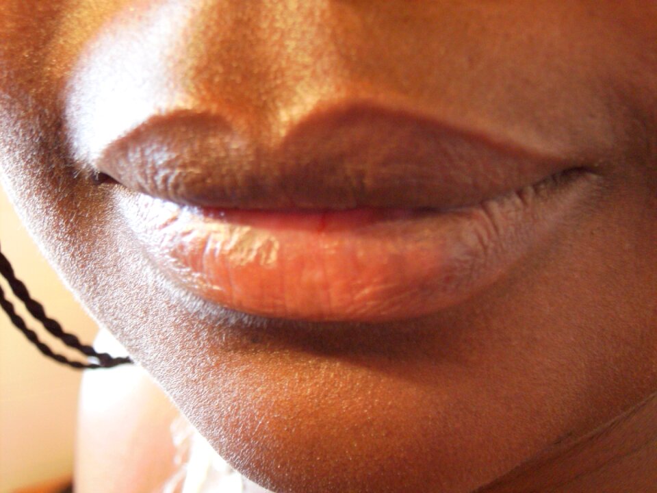 Lips african woman